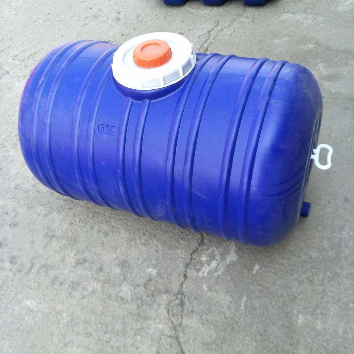 金冠食品级卧式塑料圆桶 蓝色加厚塑料桶 200l 水箱储水罐pet罐