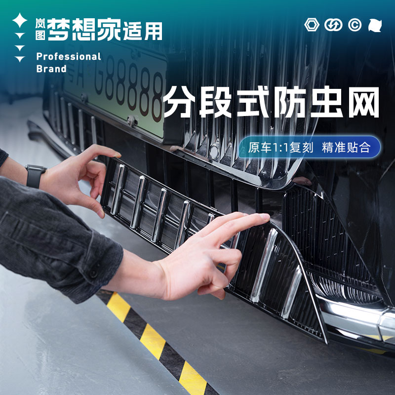 25款岚图梦想家专用防虫网新车改装件前脸格栅中网外观装饰条配件
