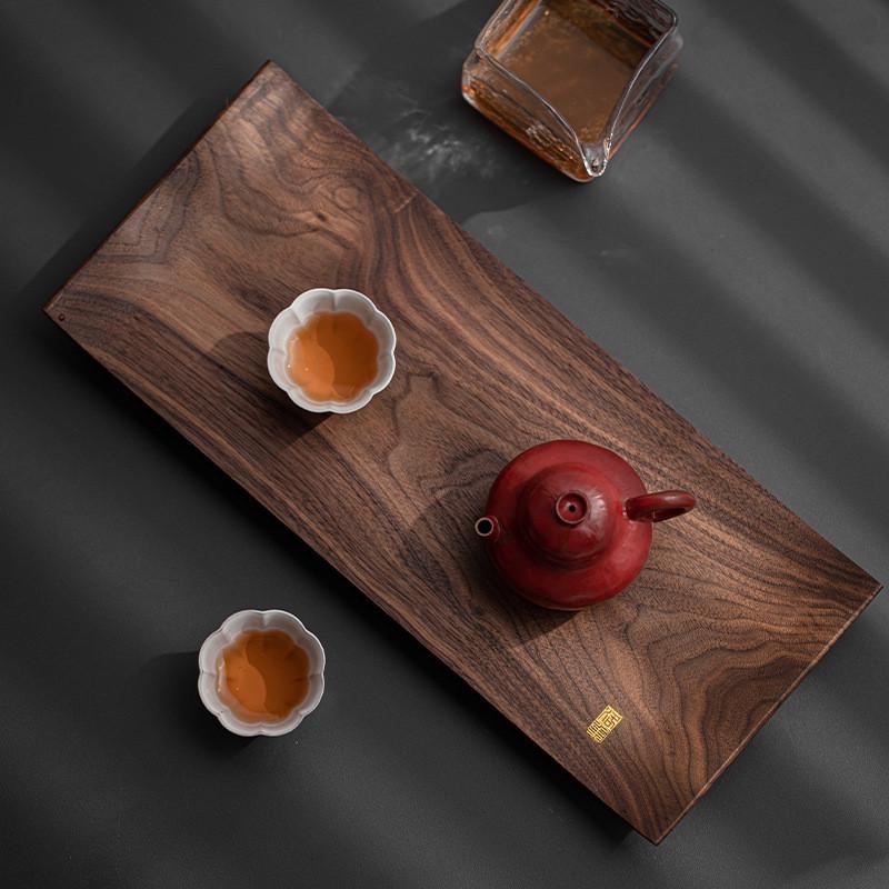 批发黑胡桃木干泡台小型家用实木茶盘日式原木茶台功夫茶具茶托盘