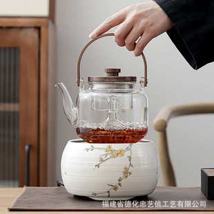 家用小型陶瓷烧水煮茶器新款 花语系列迷你电陶炉煮茶炉 厂家批发