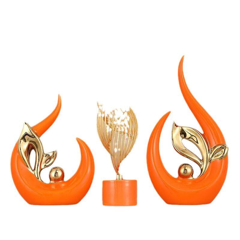 年年有余招财鱼摆件客厅玄关酒柜电视柜办公室陶瓷装饰品乔迁