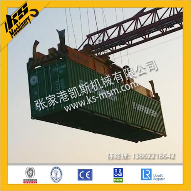 液压集装箱吊具,可翻转导板,浮动转锁