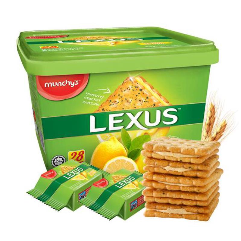 马奇新新lexus柠檬黄油味夹心饼干532g盒装休闲零食礼包礼盒进口
