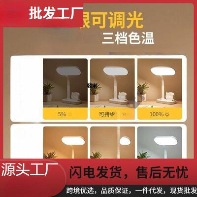 D护眼台灯超亮床小学书桌生写字学习用宿舍卧头室IDR充电插电台风