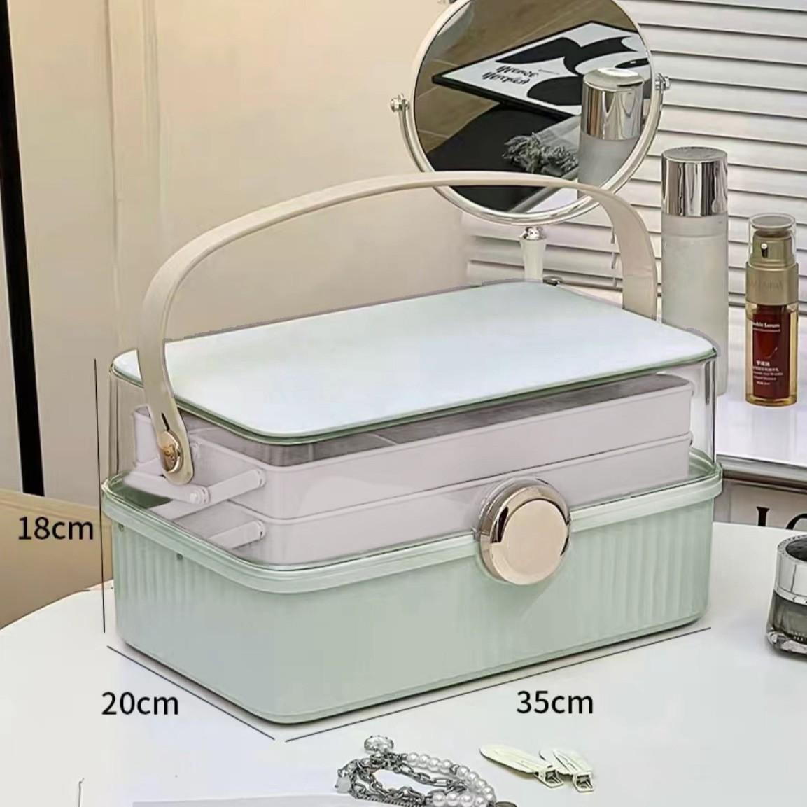护肤品梳妆台化妆品收纳收纳桶