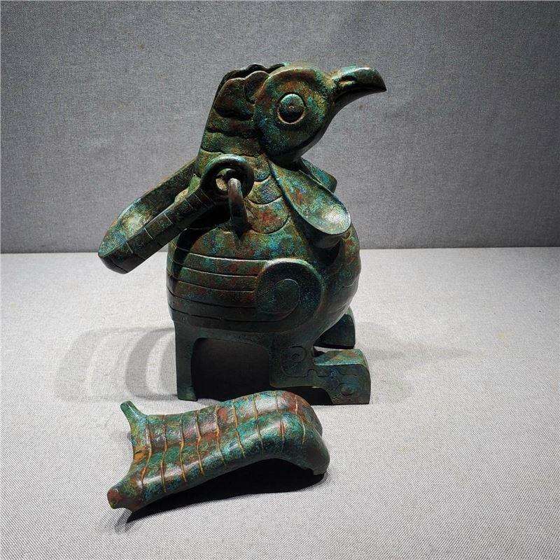 山东出土梁山七器青铜器太保鸟卣博物馆古玩制作青铜器制作收藏