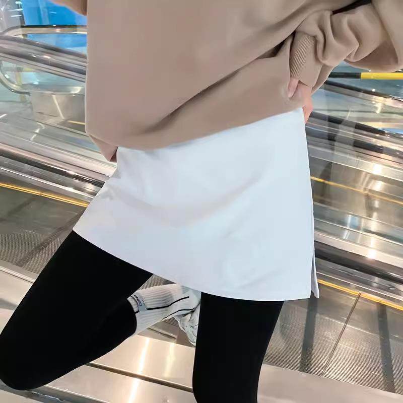 纯棉打底裤遮屁帘女卫衣神器假下摆遮屁股叠穿秋冬内搭遮臀裙罩定