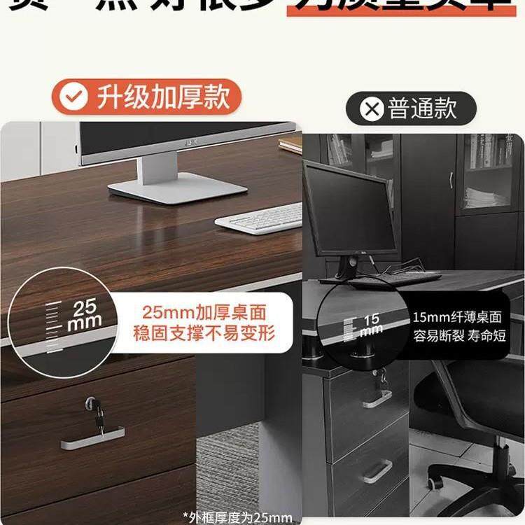 电脑桌台办式现代家用员工公桌子简公室约老板桌办职员桌椅RRI组
