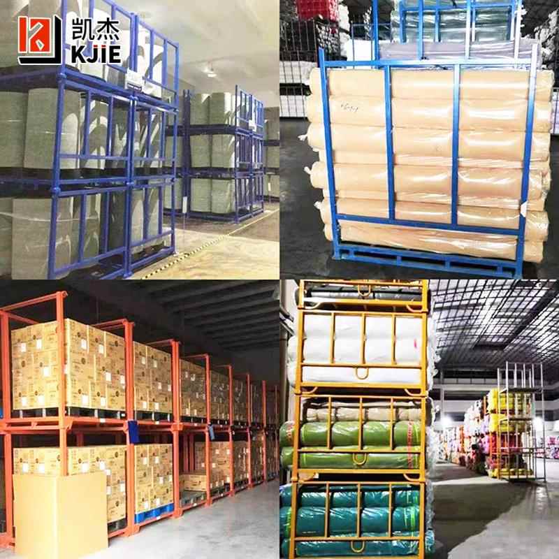 青岛钢制折叠布匹冷库货架物料周转架面料堆码架插管仓库堆垛架
