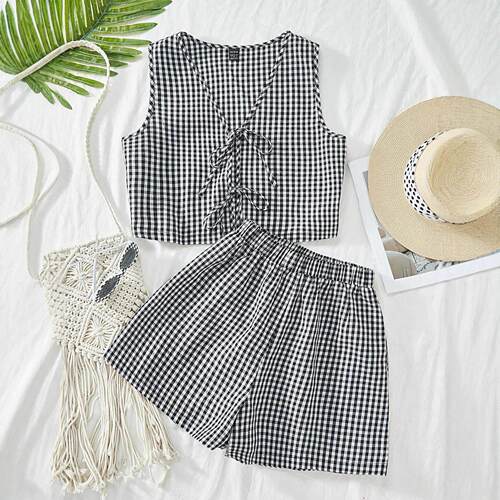 Tank top shorts 2-piece set top