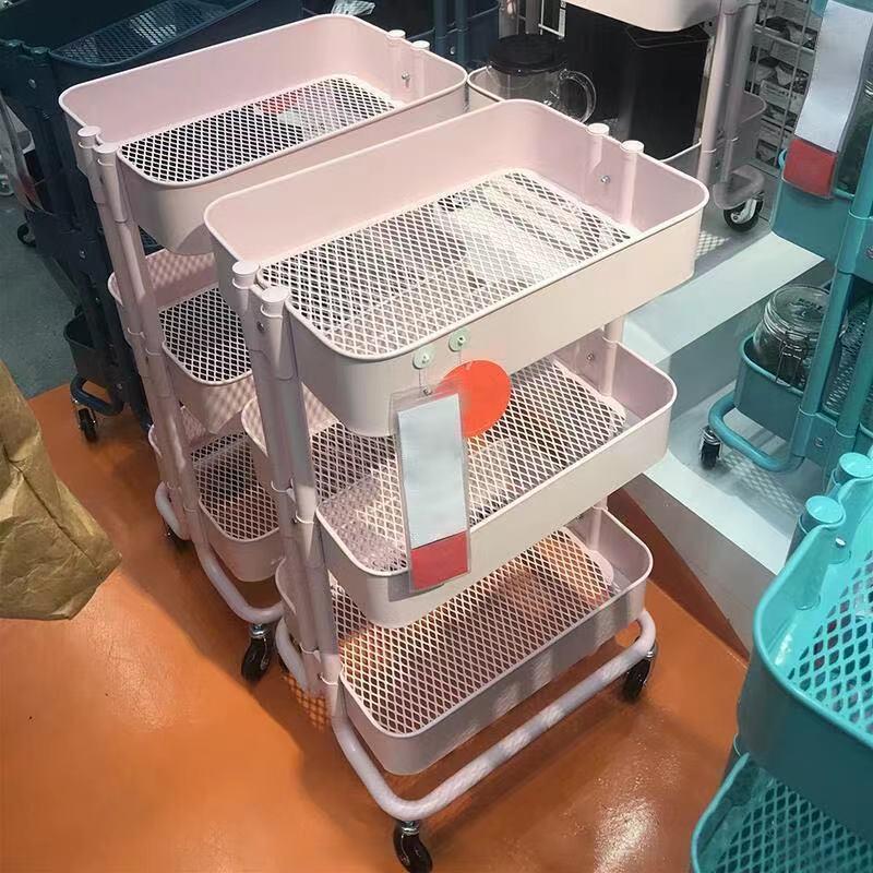 小推车置物架厨房客厅多层可移动卧室婴儿用品架子零食收纳卫生间