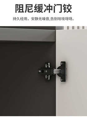 yhu北欧风餐边柜酒柜一体壁柜落地靠墙简易家用客厅储物柜高柜收