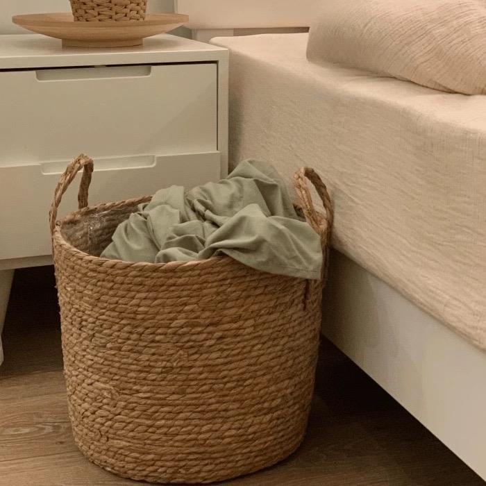 编织手提脏衣桶藤编家用阳台客厅脏衣篮袜子零食玩具草绳收纳桶