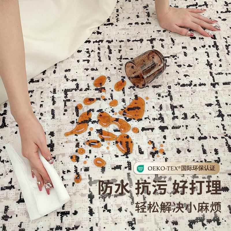 简线毯条卧室防防污防滑家客厅地毯用水满铺茶几毯耐脏约易打理客