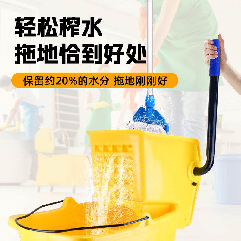 升榨馆拖水把桶挤水桶拖把挤水餐545厅宾家用车带轮挤水压水滚轮