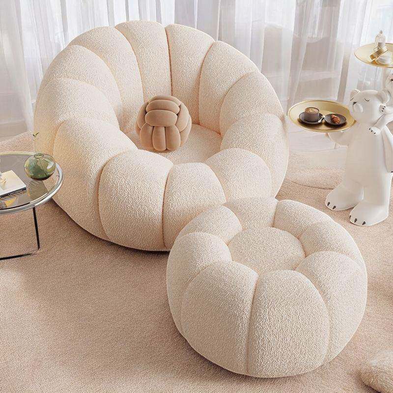 奶油旋转懒人南瓜椅手榻榻米客厅休闲椅单人沙发可躺可睡卧室双人