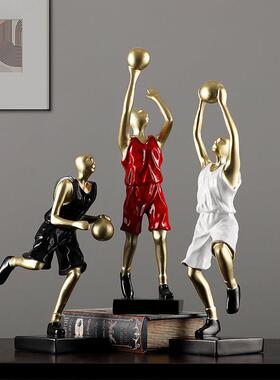 创意简约现代篮球运动雕塑摆件客厅新房家居软装饰品电视柜小摆饰