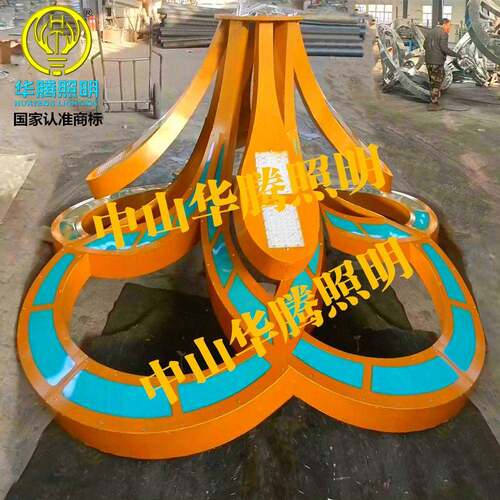 定制中华灯玉兰灯户外广场9火大型组合灯8米12米景观灯市政道路