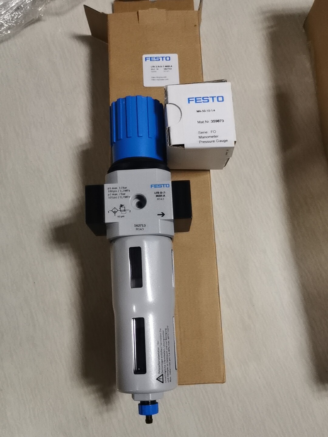 FESTO原装LFR-3/8-D-7-MIDI-A调压阀