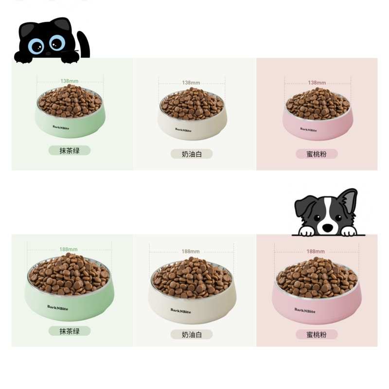 碗猫粮宠物大型犬打翻不锈钢盆barknbite食具304碗慢食狗中防