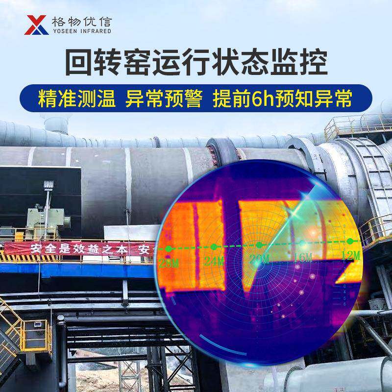 水泥窑运行状态监控热成像危废冶金回转窑耐材减薄脱落检测热像仪