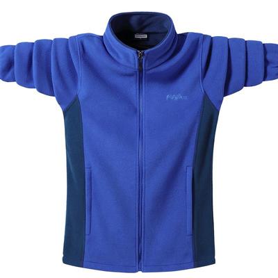 高档男颗粒绒款外运秋套男装秋衣拉链卫衣男不带帽子春季动抓绒衣