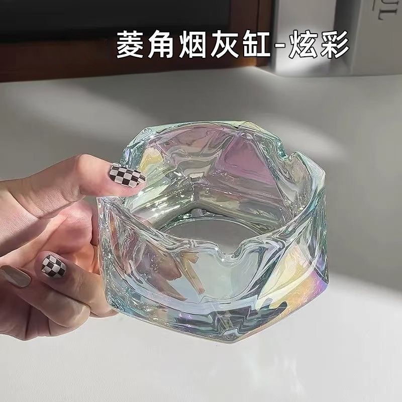 烟灰缸ins办公室水晶装饰烟灰缸