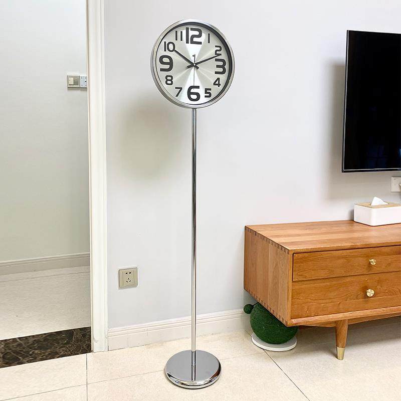 14英寸落地钟创意客厅 智能声控夜光立式钟静音站地钟高档金属钟