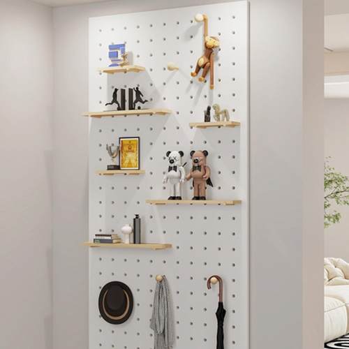 定作洞洞IJH板置物架实配木板装饰入户收门口玄关隔板挂件置物板