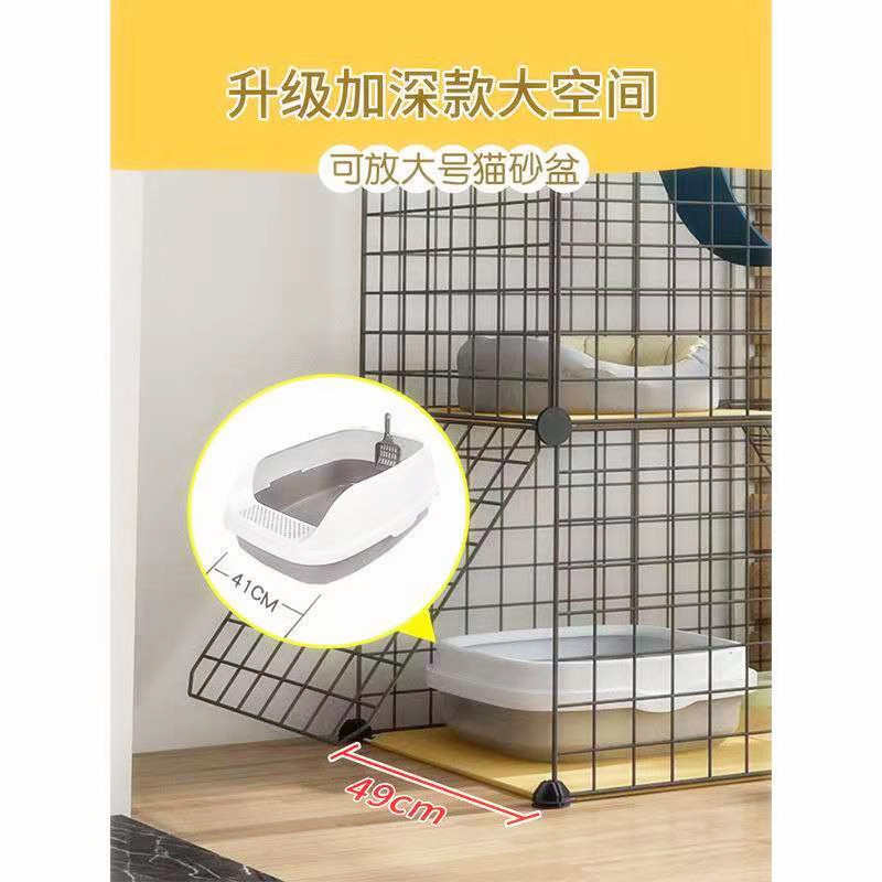 猫笼子家用别墅超大自由空间室内带厕所小型猫舍双层猫屋猫咪猫窝