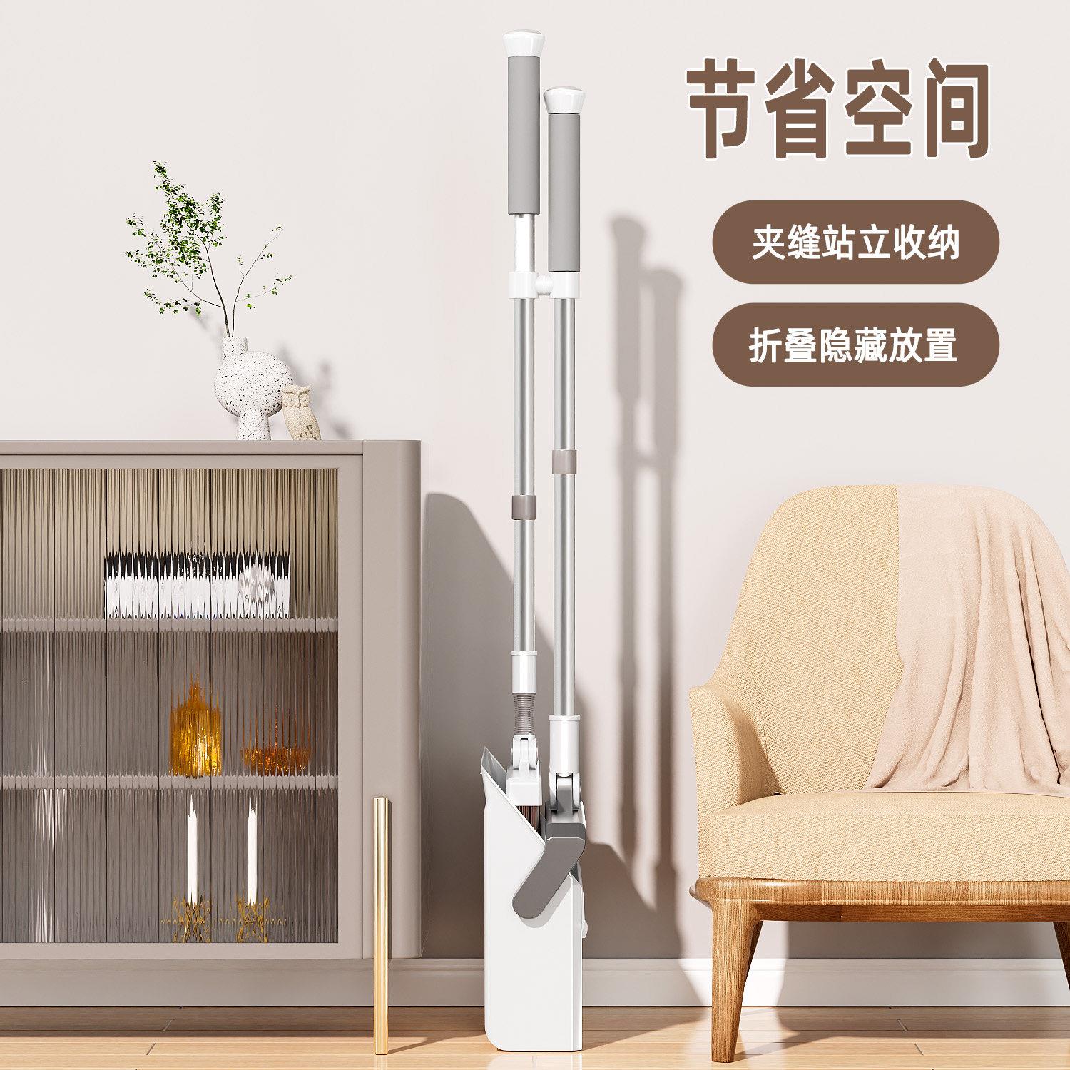 折叠扫把套装簸箕组合家用扫地扫帚窄缝收纳加厚捎把高档不沾头发