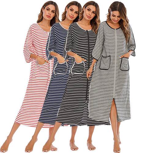 Home clothes, pajamas, seven quarter sleeves, plus size