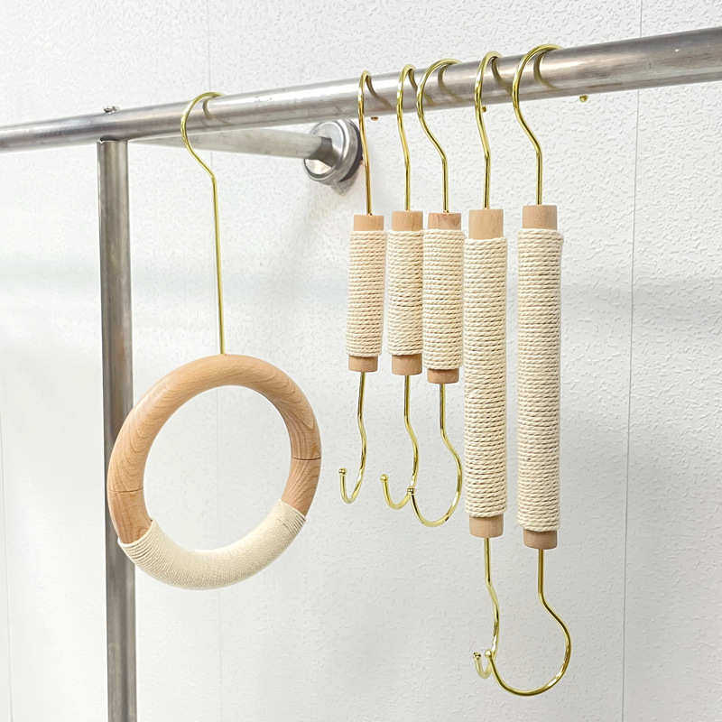 服装店专用原木长钩挂围巾榉木棉绳木圆环衣架实木捆绑圆木棒S钩,商业/办公家具,衣架,淘宝优惠券,粉丝福利购,淘宝优惠卷