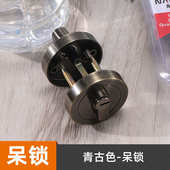 把手通道锁防盗圆形锁锁无具隐形锁舌闭锁锁呆平头单加长门锁暗锁