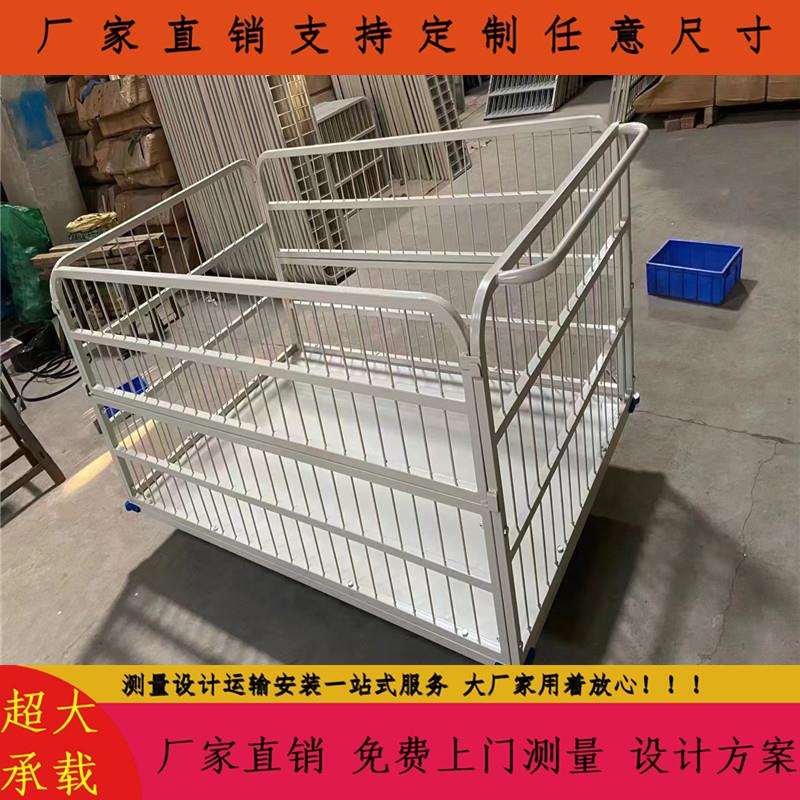 可移动折叠周转笼 服饰专用周转筐四面围网物流搬运小推车