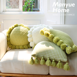 M.Life Springtime针织绿色抱枕网红抱枕套ins风客厅沙发靠垫靠枕