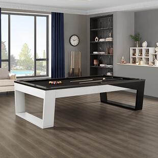 别墅实木黑武士台球桌标准型家用室内商用黑八多功能三合一桌球台