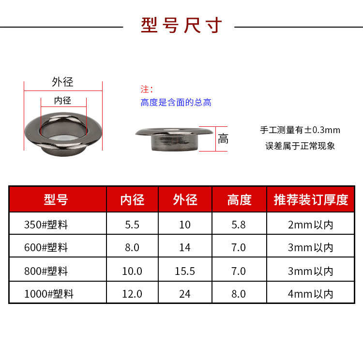塑料鸡眼手压打扣机安装工具塑胶气眼扣大白扣模具透气孔磨具批发