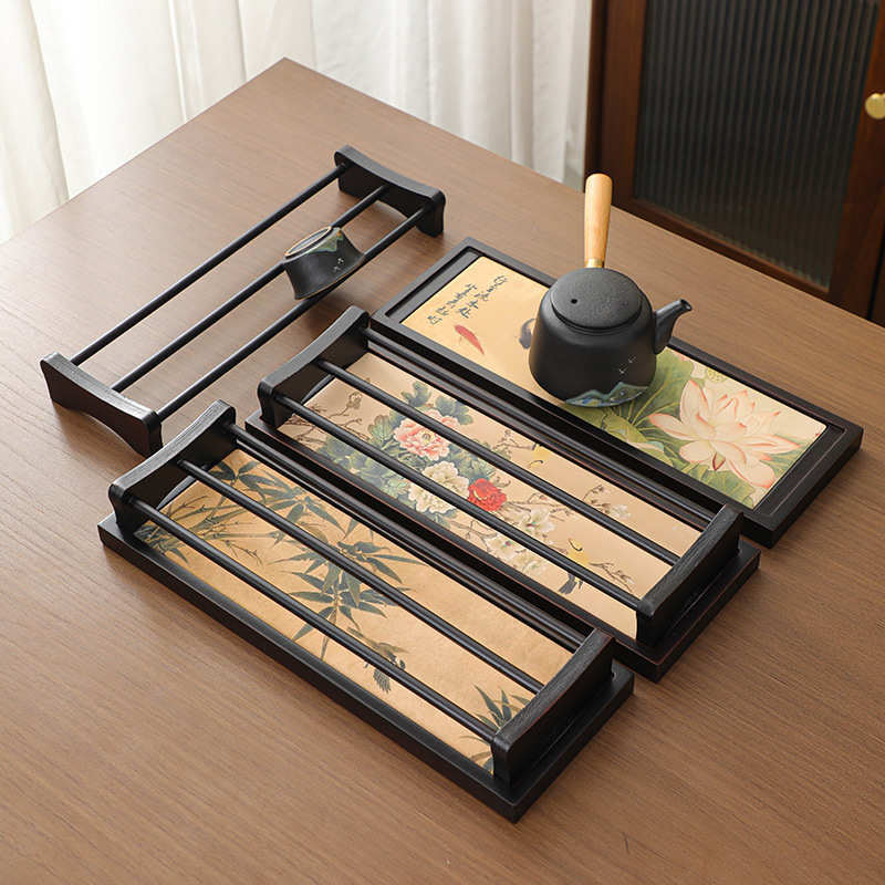 重竹沥水茶杯架晾杯架收纳置物架创意吸水茶托盘茶道功夫茶具配件