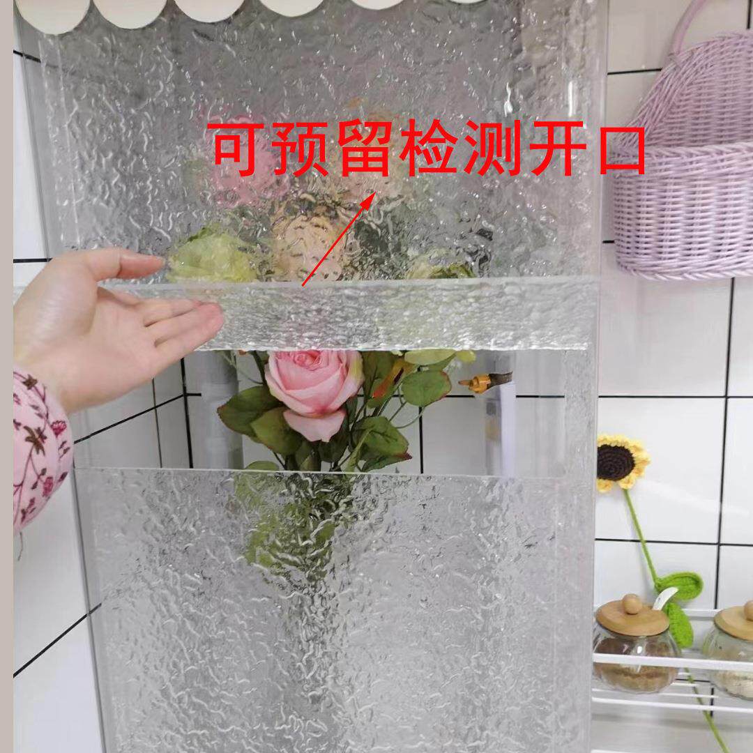 亚克力水波纹包管道遮丑装饰水管亚克力包管石头纹亚克力板