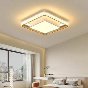 全光灯卧室led变灯屋吸顶灯具客厅灯具三色现代圆形简约正方平板