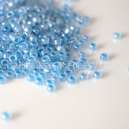 W珠RZ璃辅-15连线玻璃米珠机绣YII玻散珠电脑机绣珠盘珠饰品料