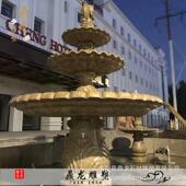 石雕喷泉户外庭院流水景观园林欧式 水钵鱼池石材水系大型摆件