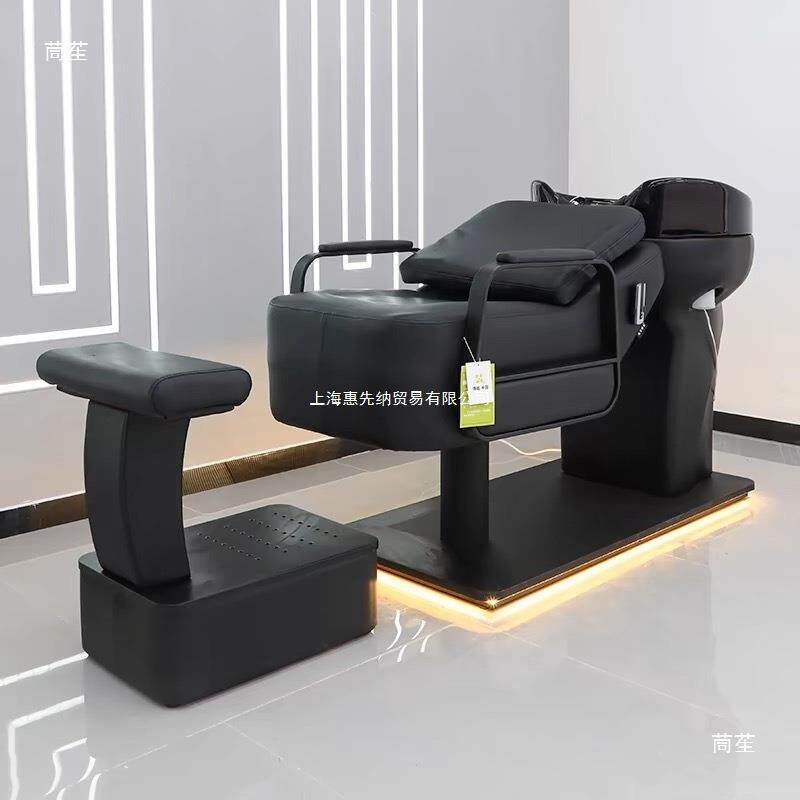 网红tj#%sdsd理发店洗头发床廊陶瓷深盆式美发店冲水床半躺按摩床
