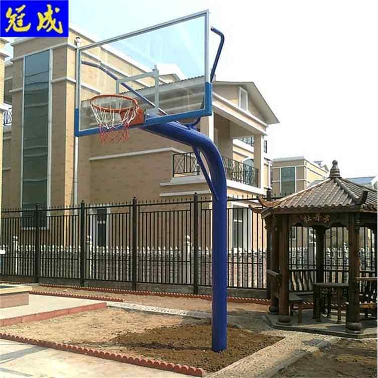 GCTY-400圆管固地定篮篮球架运动场埋弯管篮准球架子成人标室外圆
