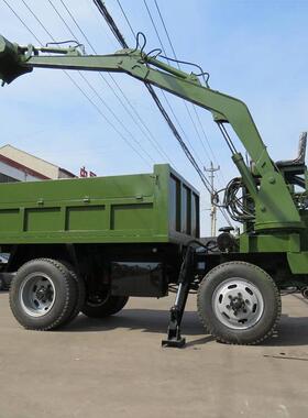 前程自装自卸轮式挖机运输车 随车挖 四不像随车挖掘机