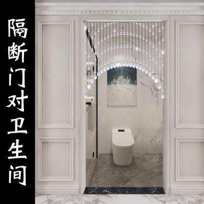 珠帘门帘全天然白水晶帘入户门对门隔断过道卫生间装饰餐厅挂帘子