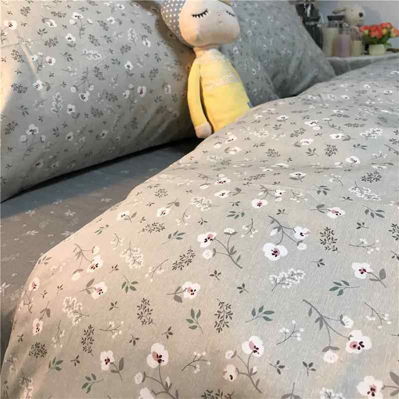 正品件i文ns小清新美式田园风小碎四套全棉纯棉艺1.5m花被单被套