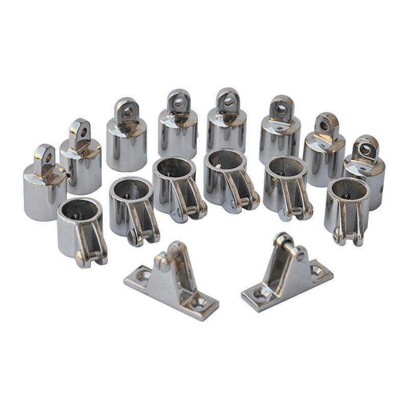 不锈钢遮阳棚配件 2山型座+6固定支架+8滑帽 16件套船用游艇配件,摩托车/装备/配件,船舶配件,淘宝优惠券,粉丝福利购,淘宝优惠卷