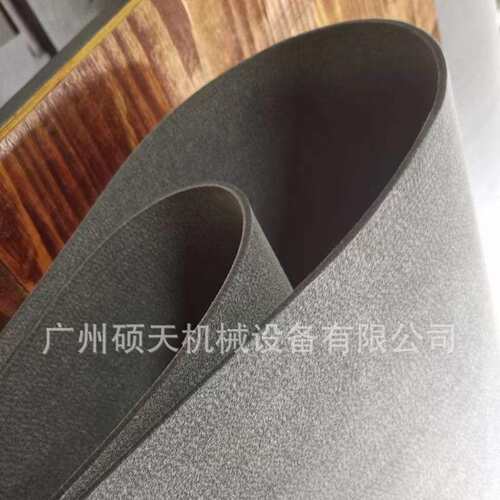 灰色毛毡输送带 老鼠皮表面丝印机耐切割防滑 防刮花加导条防跑偏